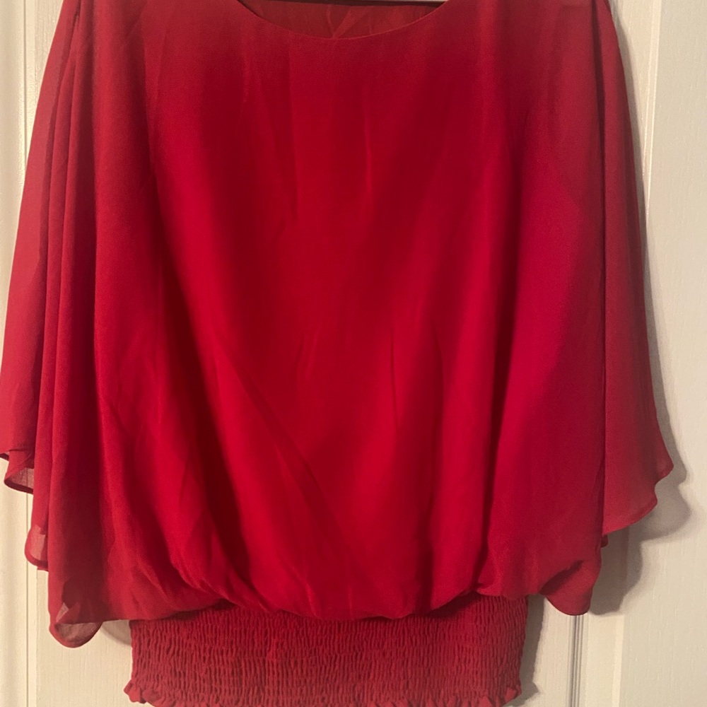 Chic Red Women's Blouse
